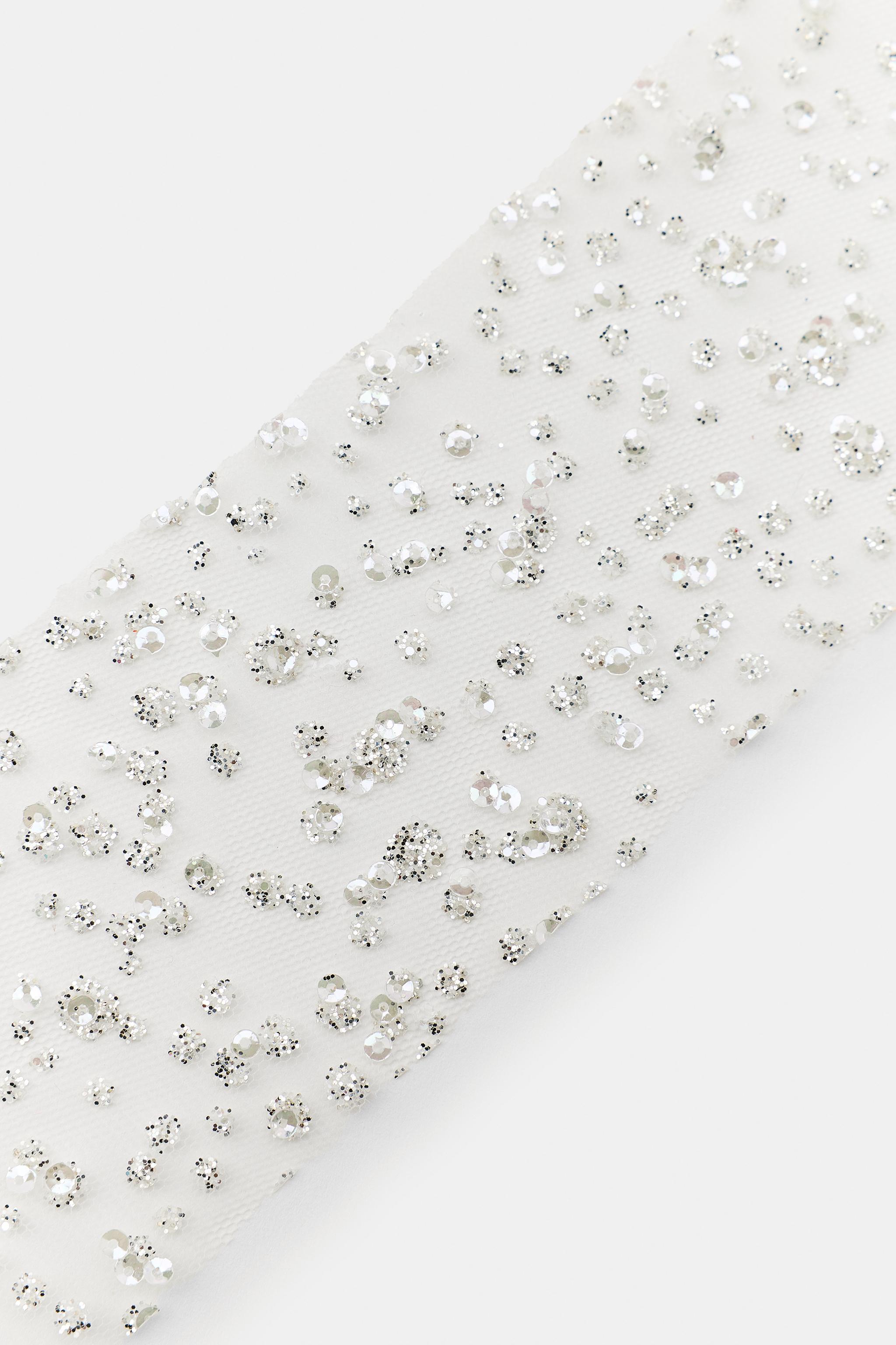COLLIER CHOKER TISSU BRILLANTS