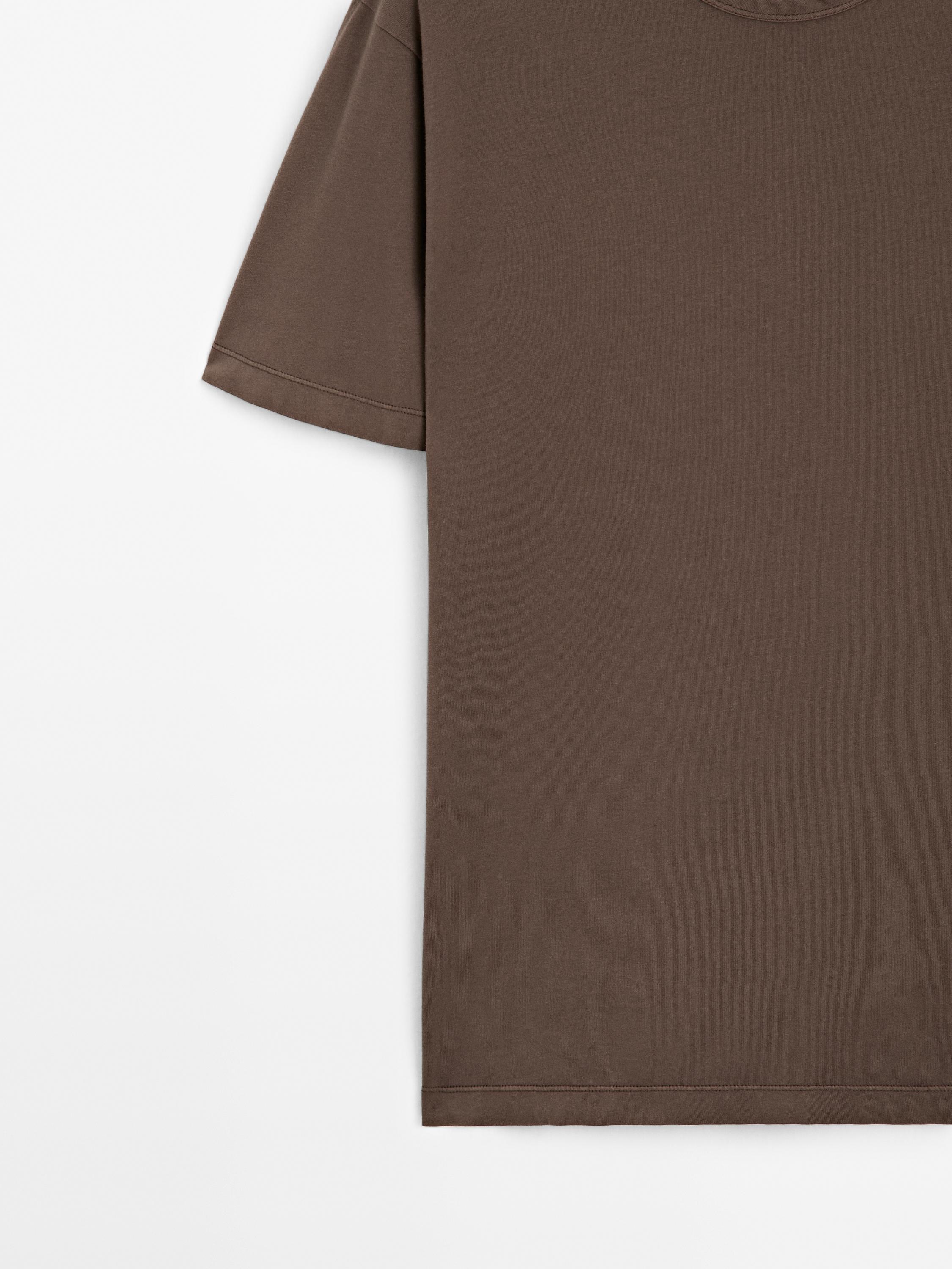 Distressed-effect short sleeve T-shirt