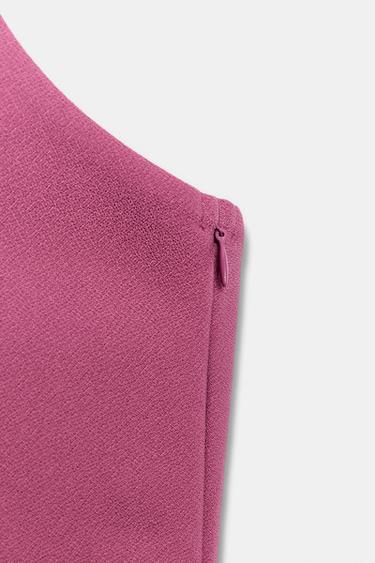 TOP HALTER EN CRÊPE - Rose / Lilas de Zara - Image 2