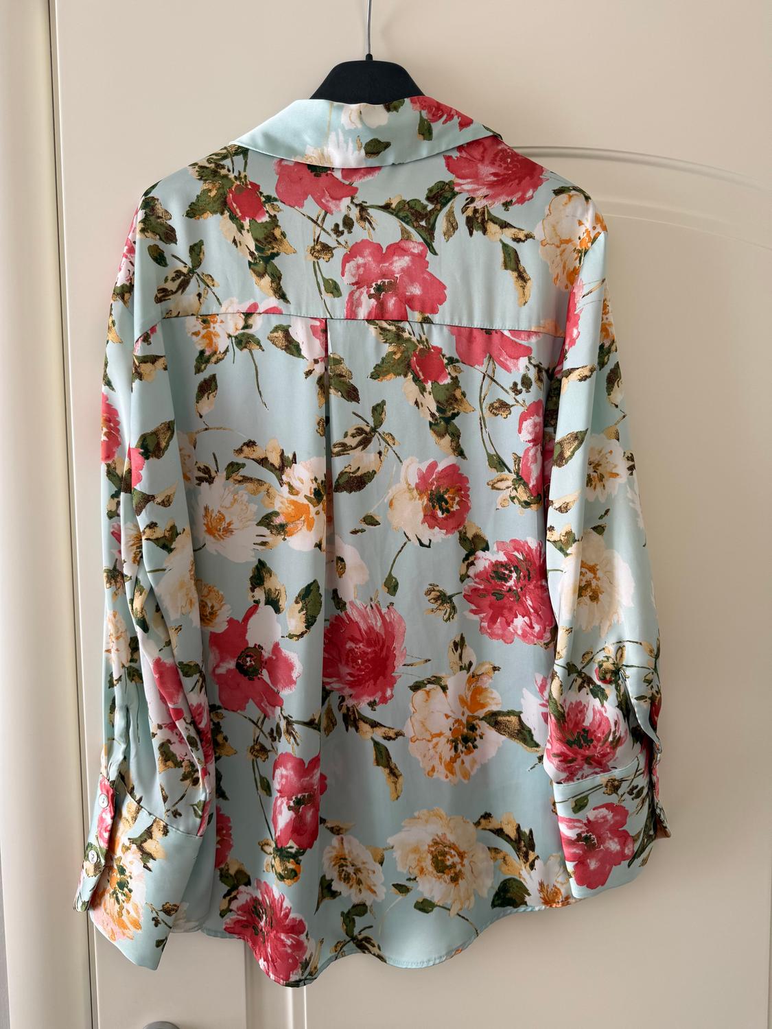 SATIN FLORAL SHIRT - Image 2