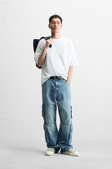 BASIC BOXY FIT T-SHIRT - Oyster-white by Zara - Image 0