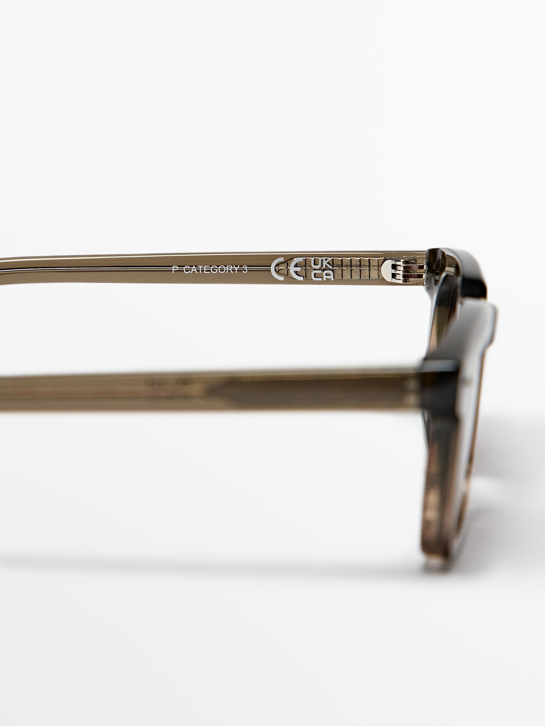 Narrow rectangular sunglasses