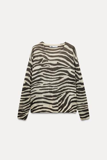 JERSEY ESTAMPADO ANIMAL - Cebra de Zara - Imagen 0
