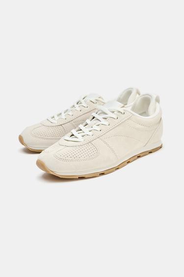 TENNIS RUNNING DAIM - Blanc écru de Zara - Image 1