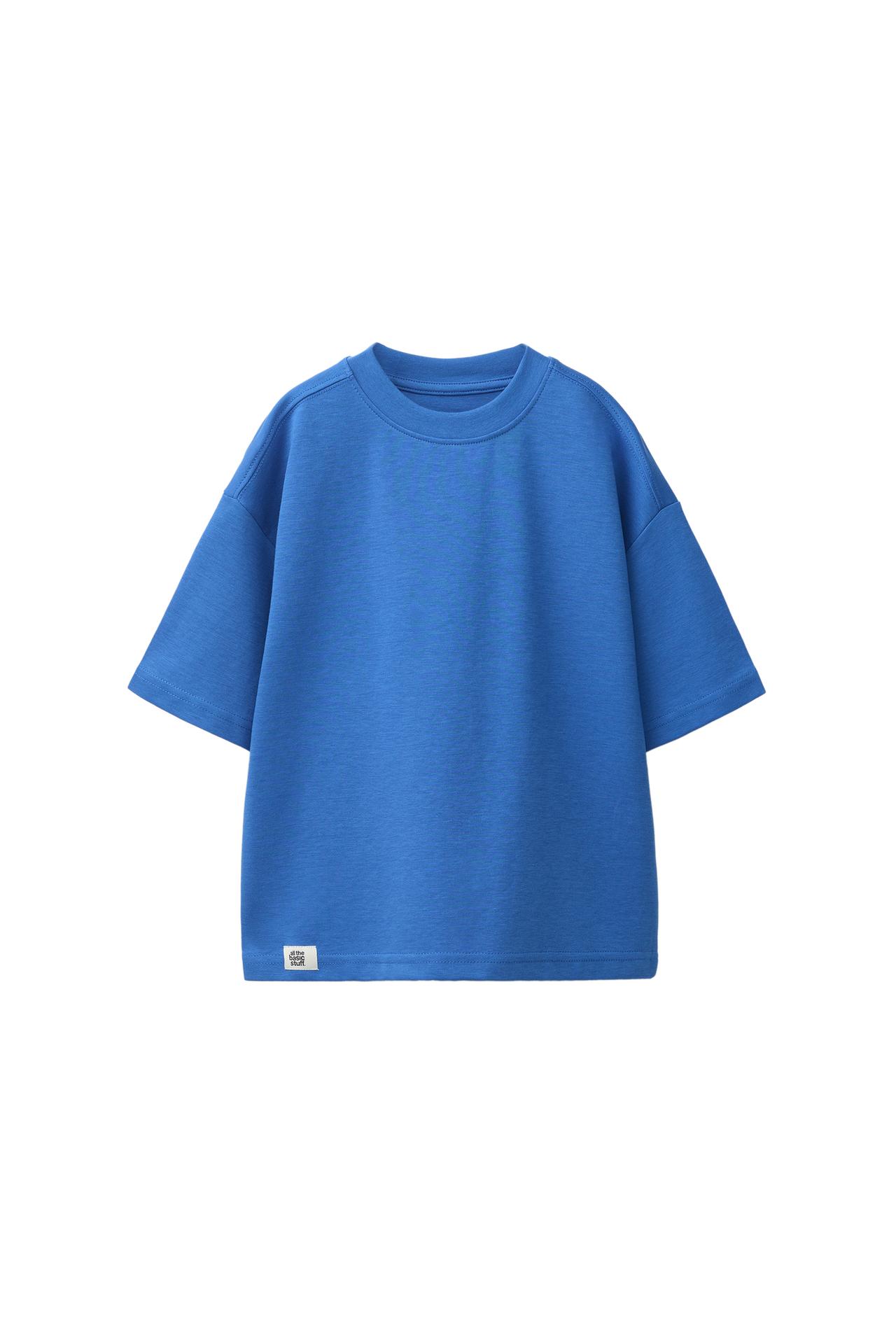 INTERLOCK PLAIN T-SHIRT — Bluish