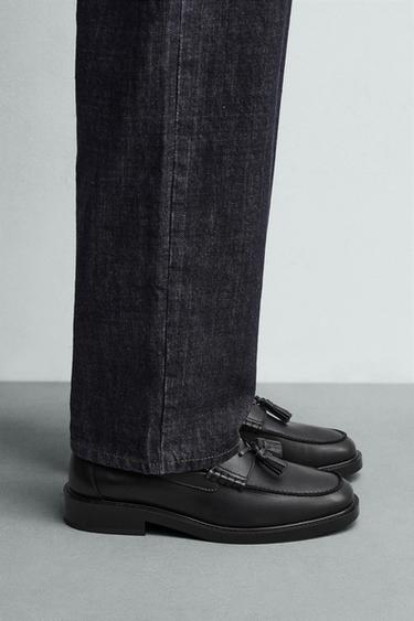 Zara DRESS PENNY LOAFERS - Black - Image 0