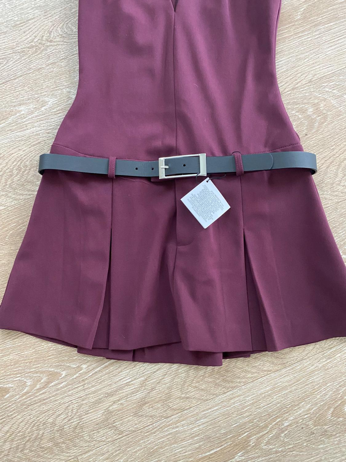 BELTED BOX PLEAT DRESS - Image 2