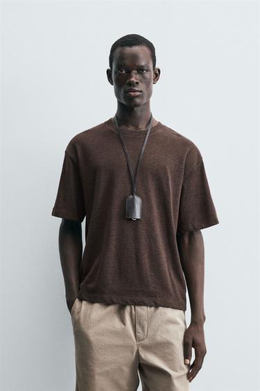 CAMISETA OVERSIZE FIT - Marrón / Topo de Zara