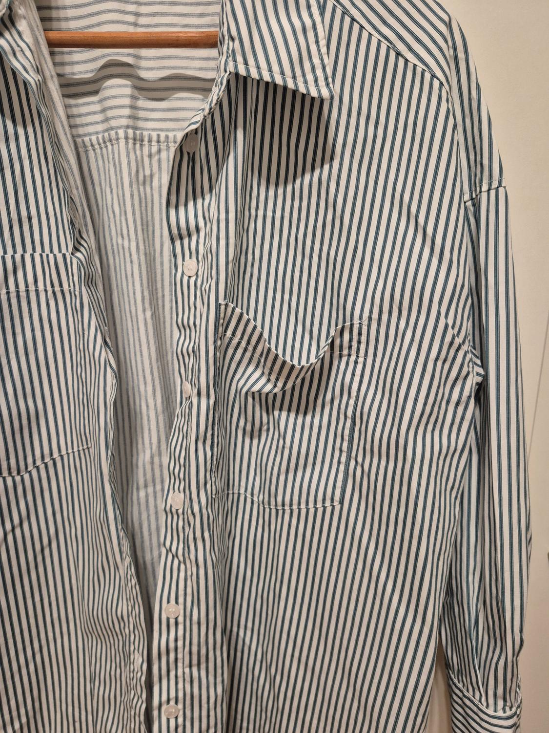 OVERSIZED STRIPED POPLIN SHIRT - Image 3