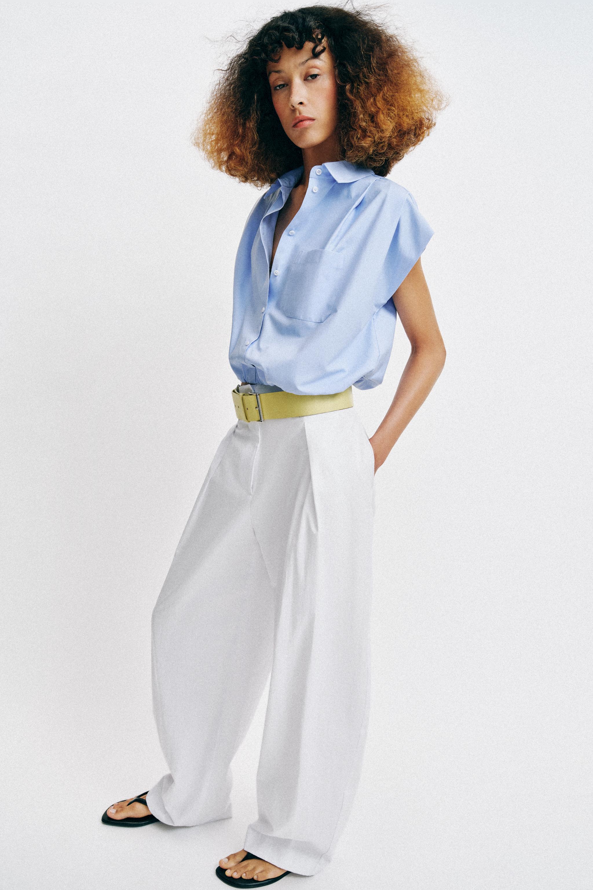 BALLOON CROPPED SHIRT - White | ZARA United States