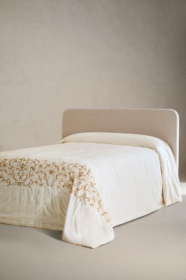 ÉDREDON BRODERIE COTON - Blanc cassé de Zara - Image 1