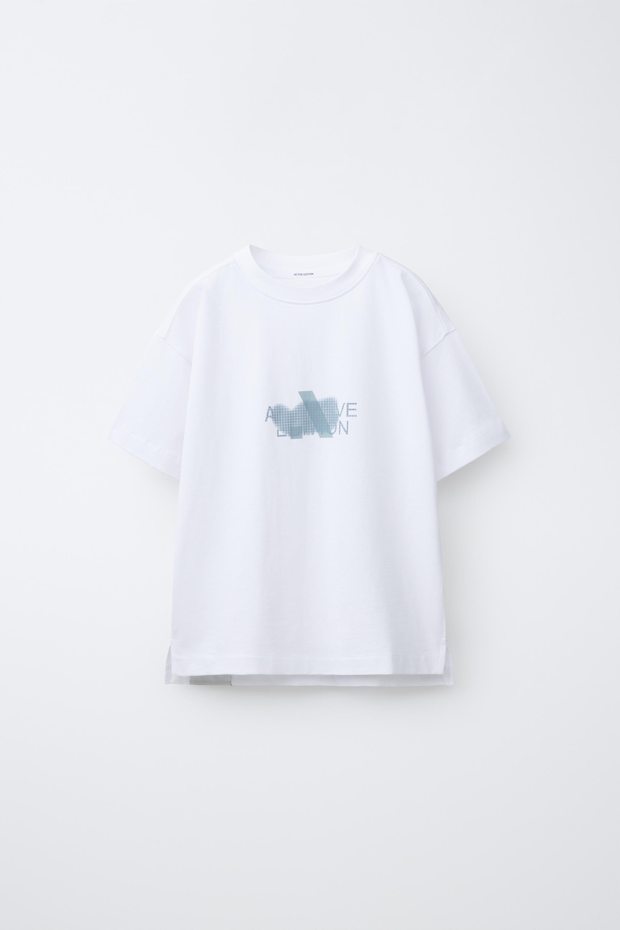 Детские футболки Zara SPORTY LOGO T-SHIRT