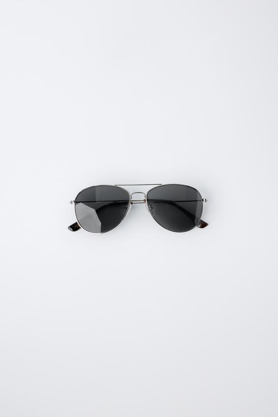 METAL AVIATOR SUNGLASSES - Silver by Zara - Image 0