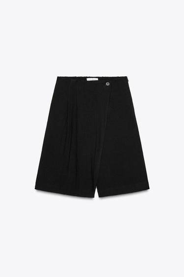 JUPE-CULOTTE PARÉO - Noir de Zara - Image 4