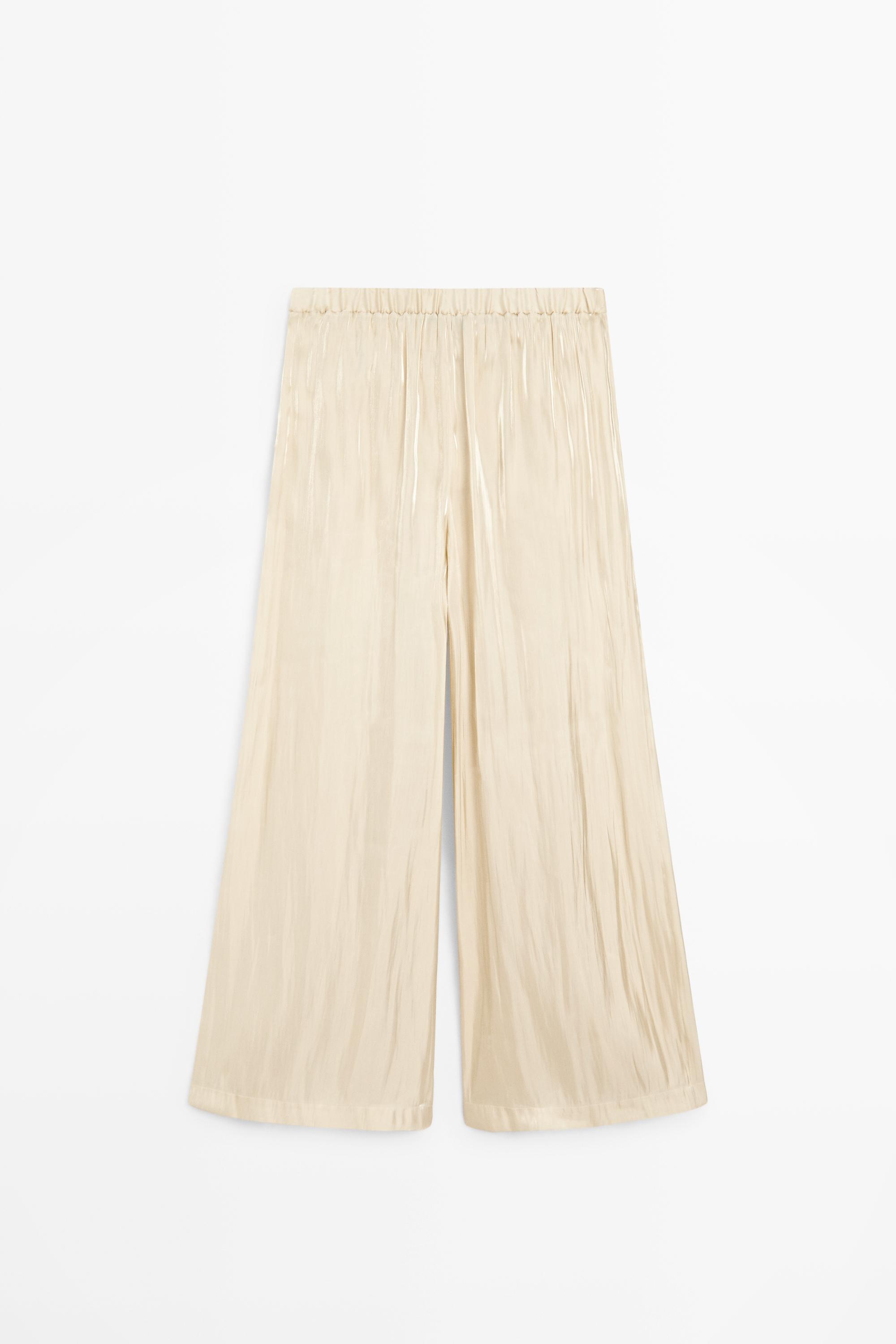 Flowing satin trousers