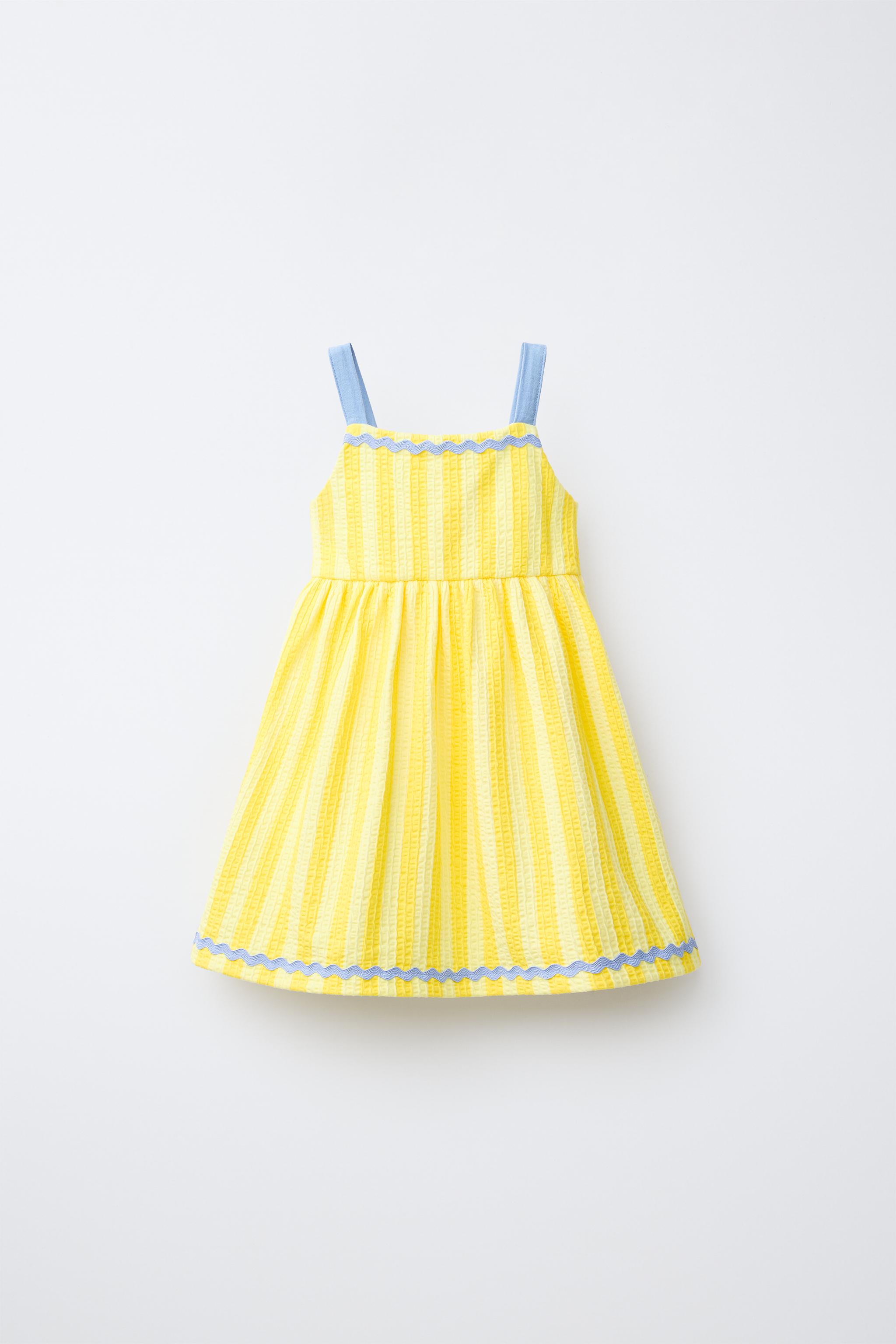 Детские платья Zara CONTRAST WAVE TRIM PRINT DRESS — фото 2