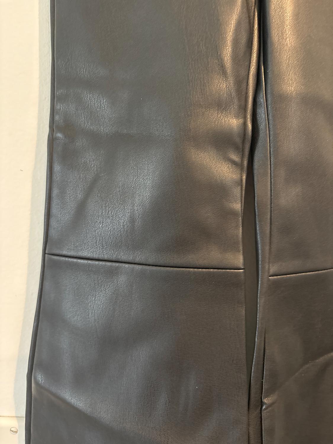 FAUX LEATHER FLARED PANTS - Image 2