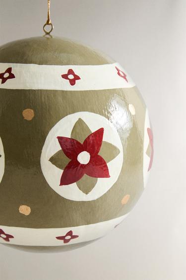 DÉCORATION SAPIN BOULE ÉTOILE PAPIER NOËL - Vert clair de Zara - Image 2