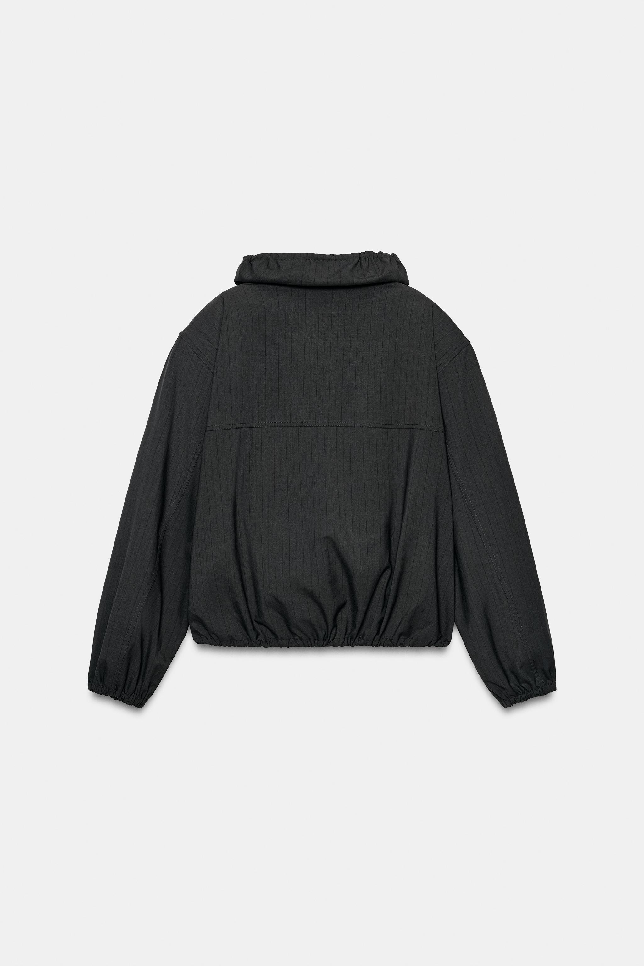 PINSTRIPE JACKET WITH SHOULDER PADS