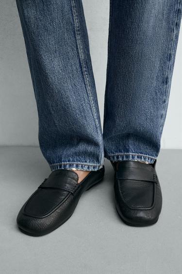 MOCASSINS EN CUIR À MASQUE - Noir de Zara - Image 2