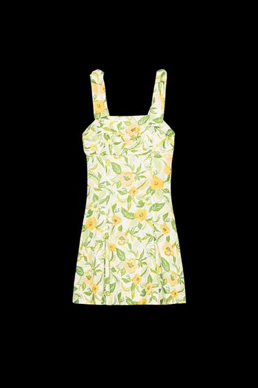 PRINTED LINEN BLEND SHORT DRESS - Multicoloured by Zara - Image 0
