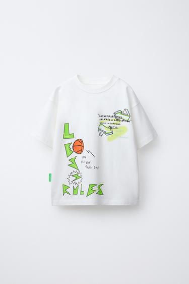 GRAFFITI PRINT T-SHIRT - White by Zara - Image 0