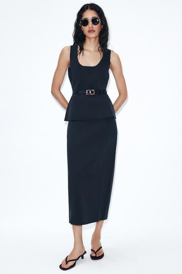 KNIT MIDI SKIRT - Blue by Zara - Image 0