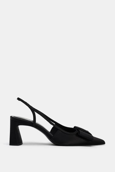 SLINGBACK SHOES WITH BOW - Black by Zara