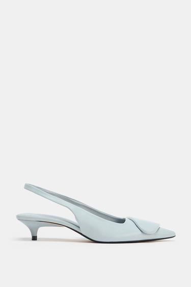 CHAUSSURES OUVERTES À L'ARRIÈRE DÉCOR - Bleu clair de Zara