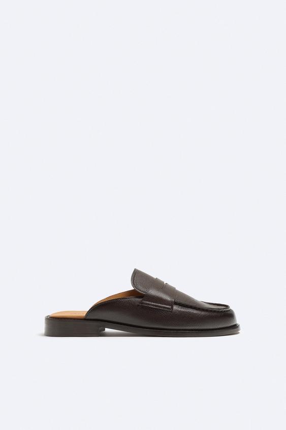 OPEN BACK LOAFERS - Brown | ZARA United States