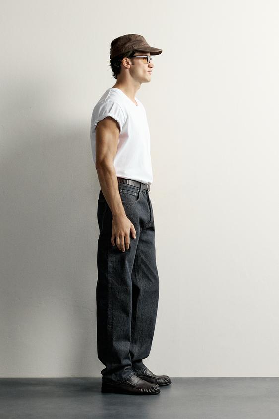 T-SHIRT COUPE RELAXED COL EN V - Blanc de Zara - Image 3