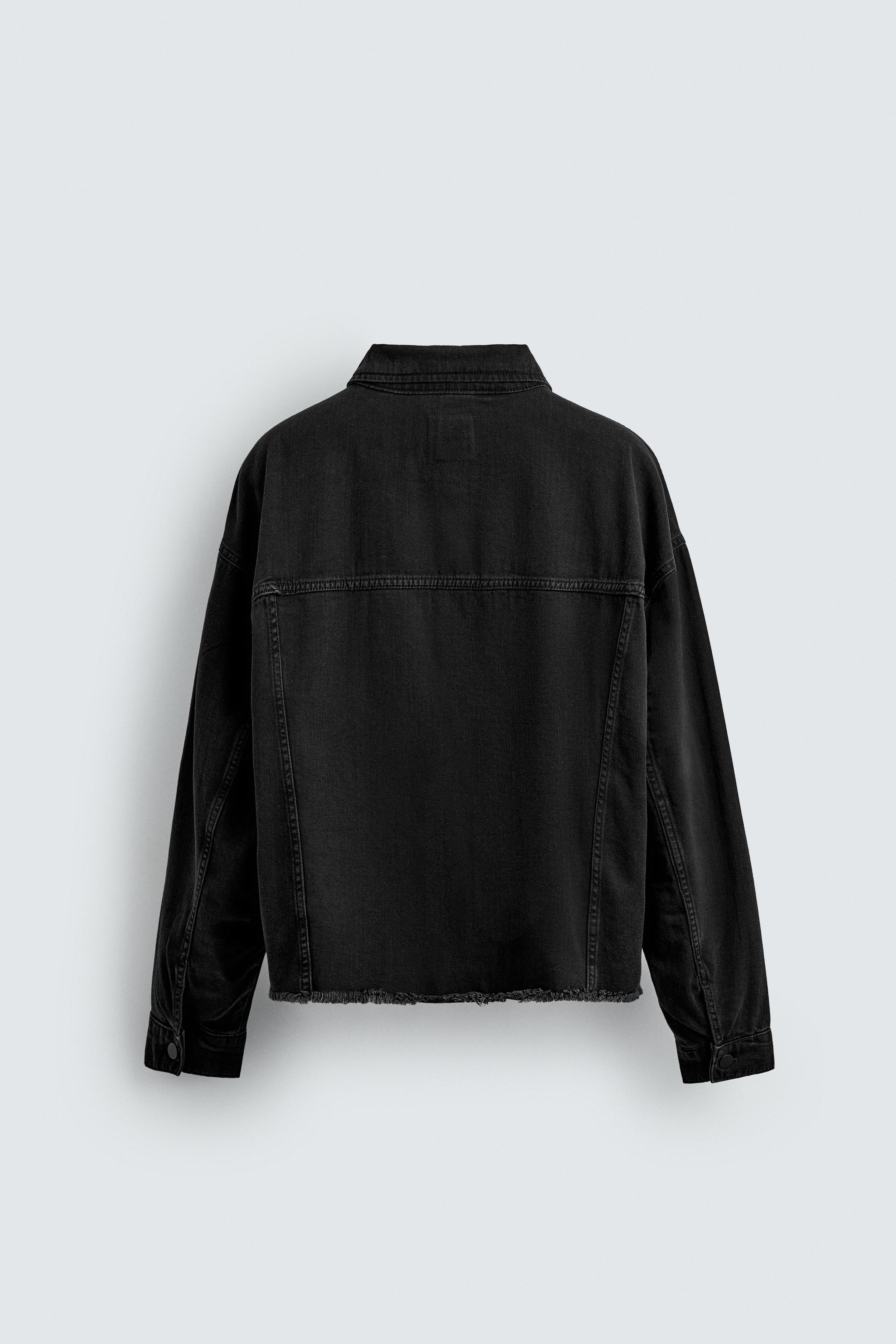 DENIM POCKET JACKET - Black | ZARA New Zealand
