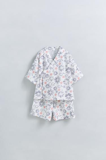 2-6 YEARS/ KIMONO AND BERMUDA SHORTS PRINTED SET - Ecru by Zara