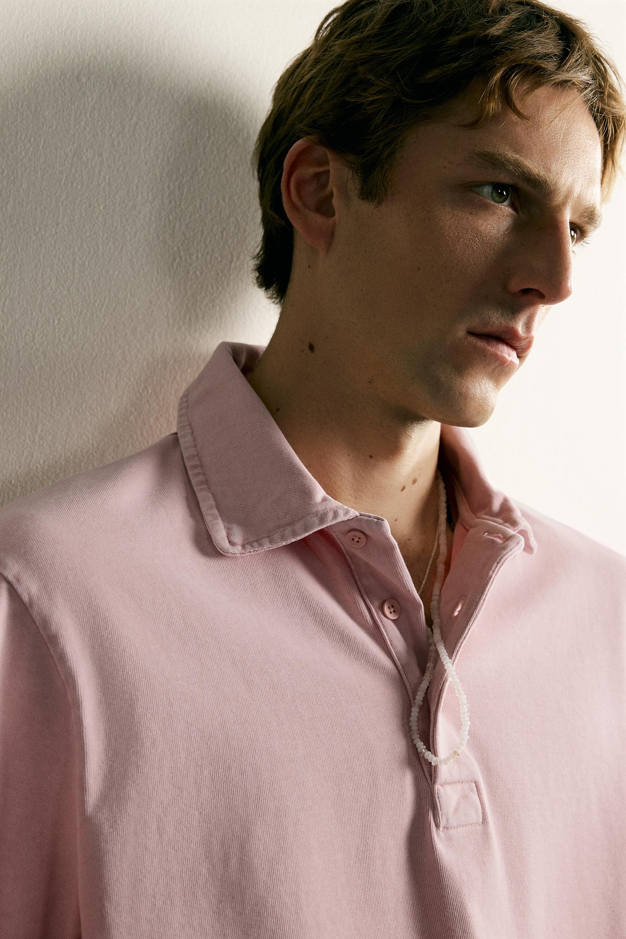 REGULAR FIT TEXTURED POLO