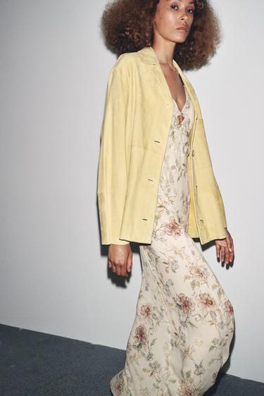 FLORAL PRINT STRAPPY DRESS - Ecru by Zara