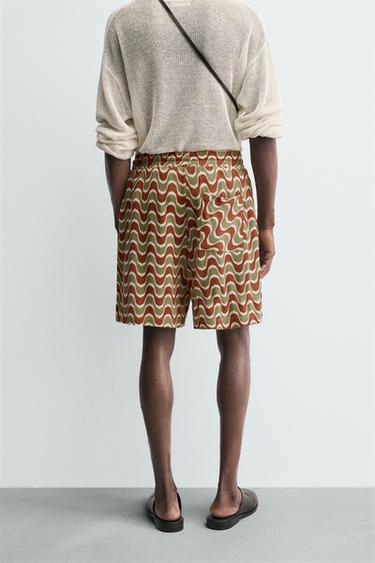 BERMUDA JACQUARD GÉOMÉTRIQUE - orange-vert de Zara - Image 2