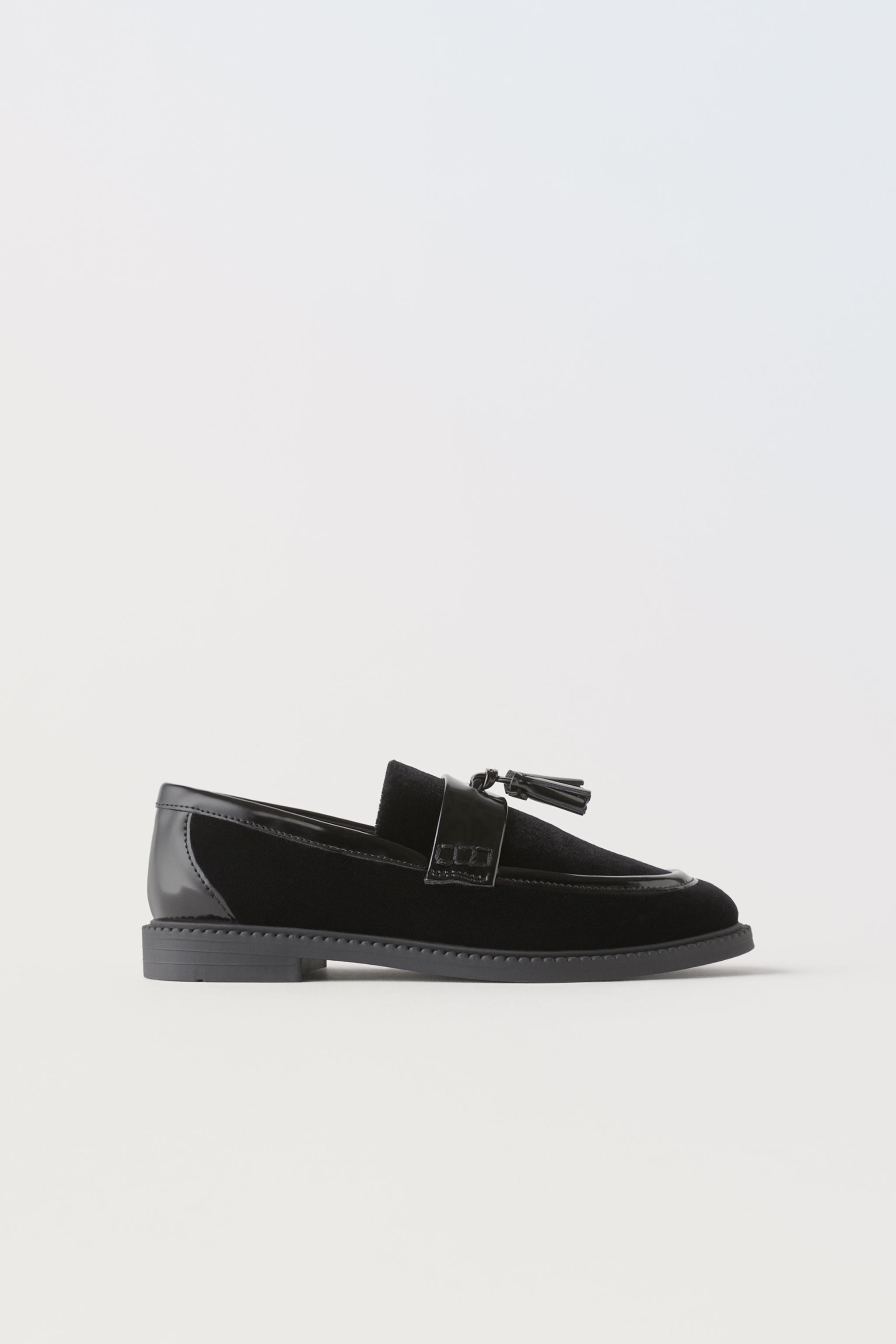 Zara sale velvet loafers