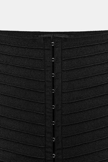 TOP BUSTIER EN MAILLE - Noir de Zara - Image 6