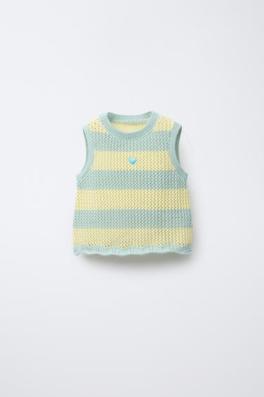 TOP PUNTO BORDADO - Verde agua de Zara