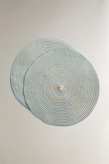 PACK OF ROUND PLACEMATS (PACK OF 2) - Light blue by Zara - Image 1