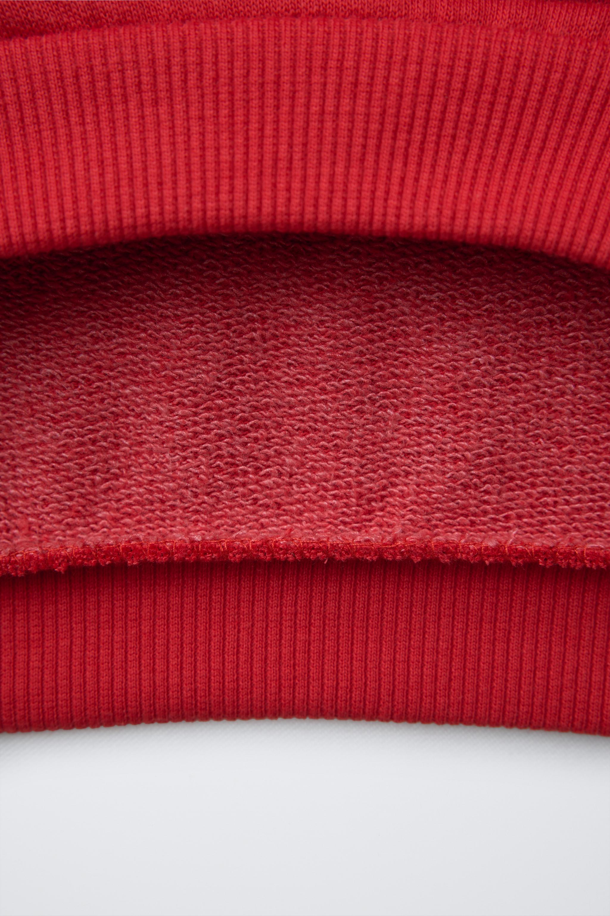 PRINTED SWEATSHIRT - Red | ZARA United States