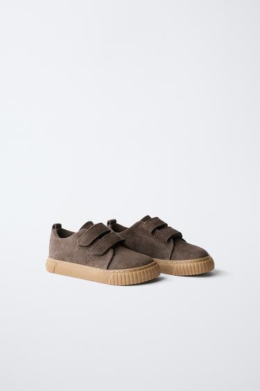 Zara SPLIT LEATHER BAREFOOT SNEAKERS - Brown