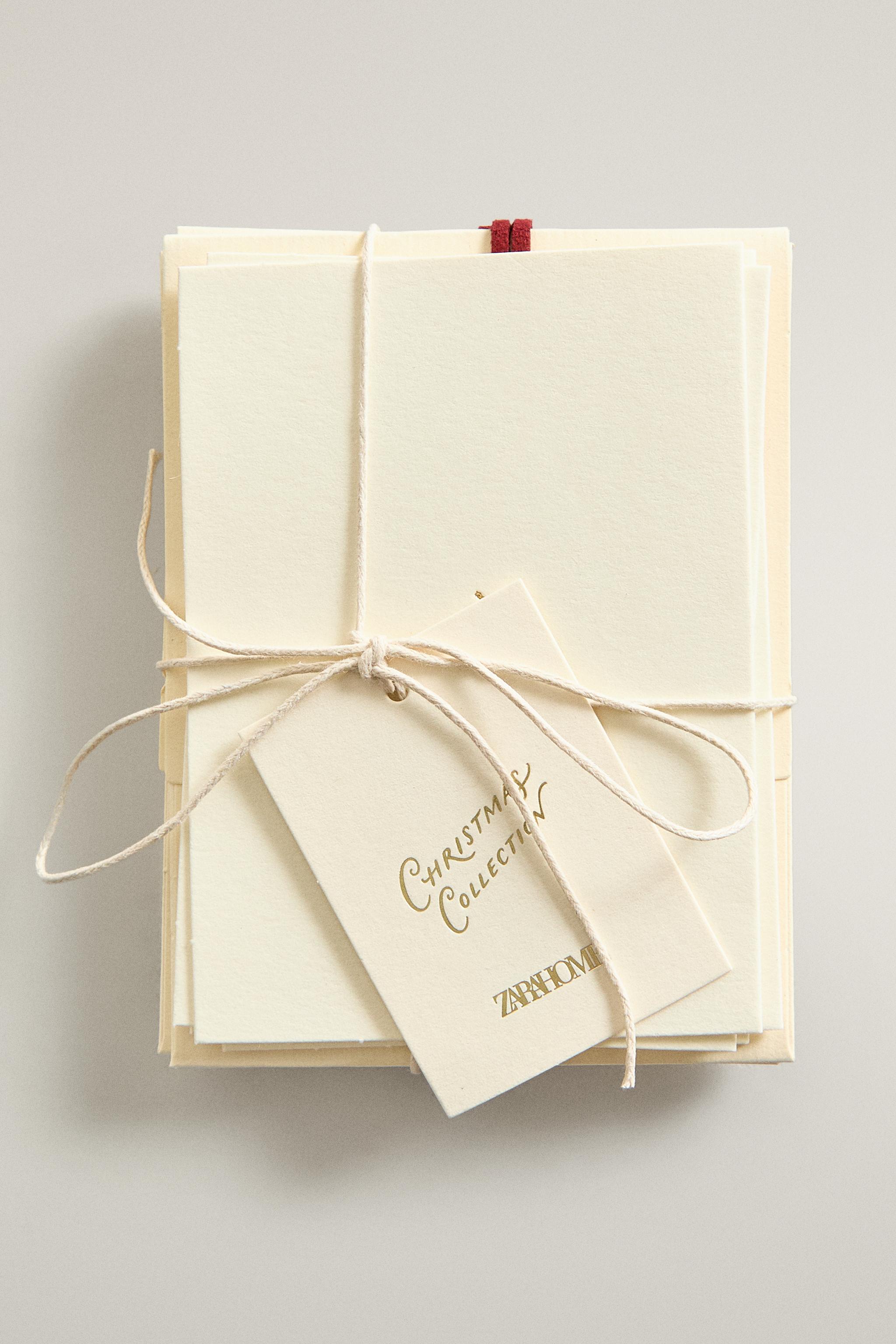 PAPER CHRISTMAS CARD AND ENVELOPE SET (PACK OF 4)