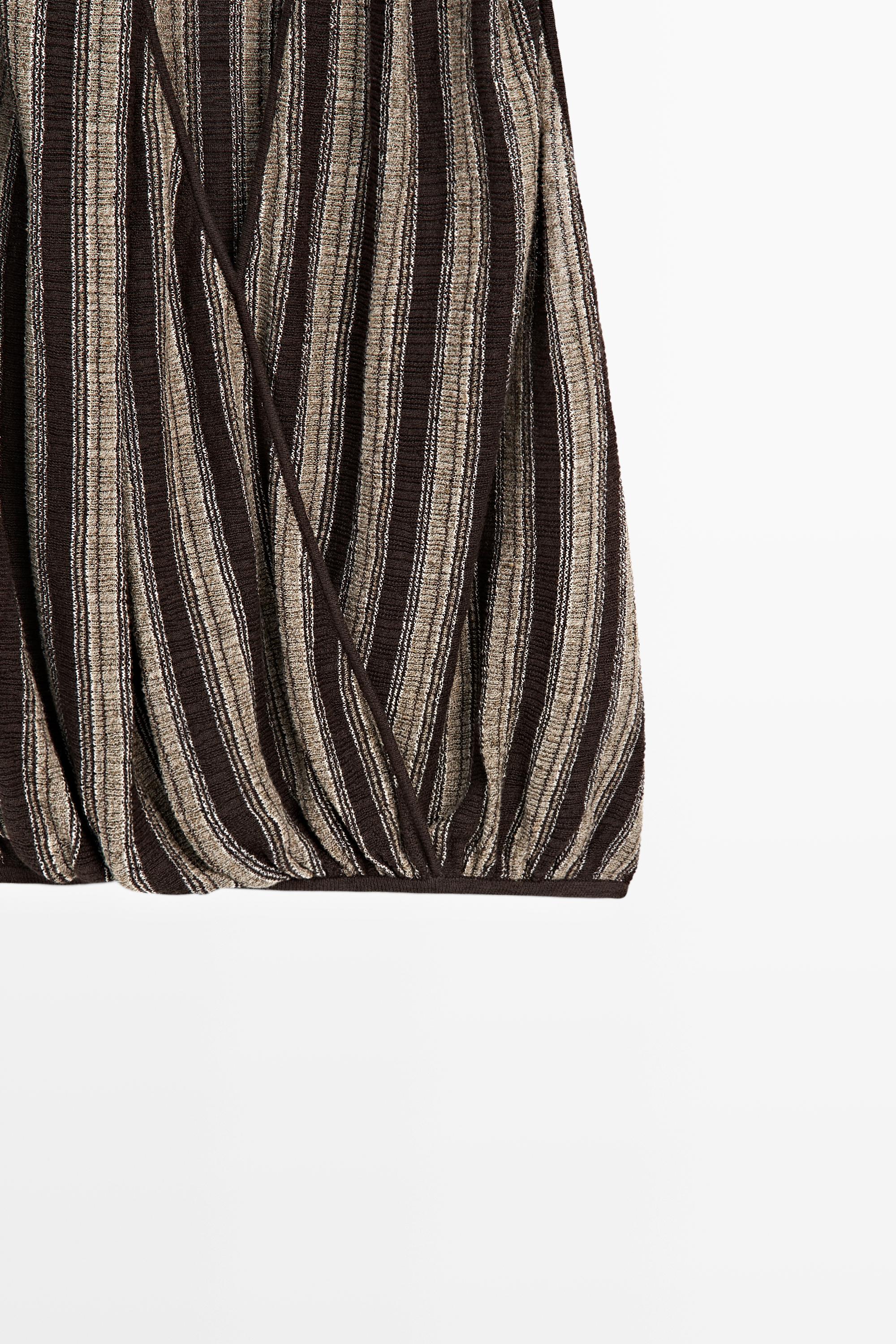 Surplice top with striped detail