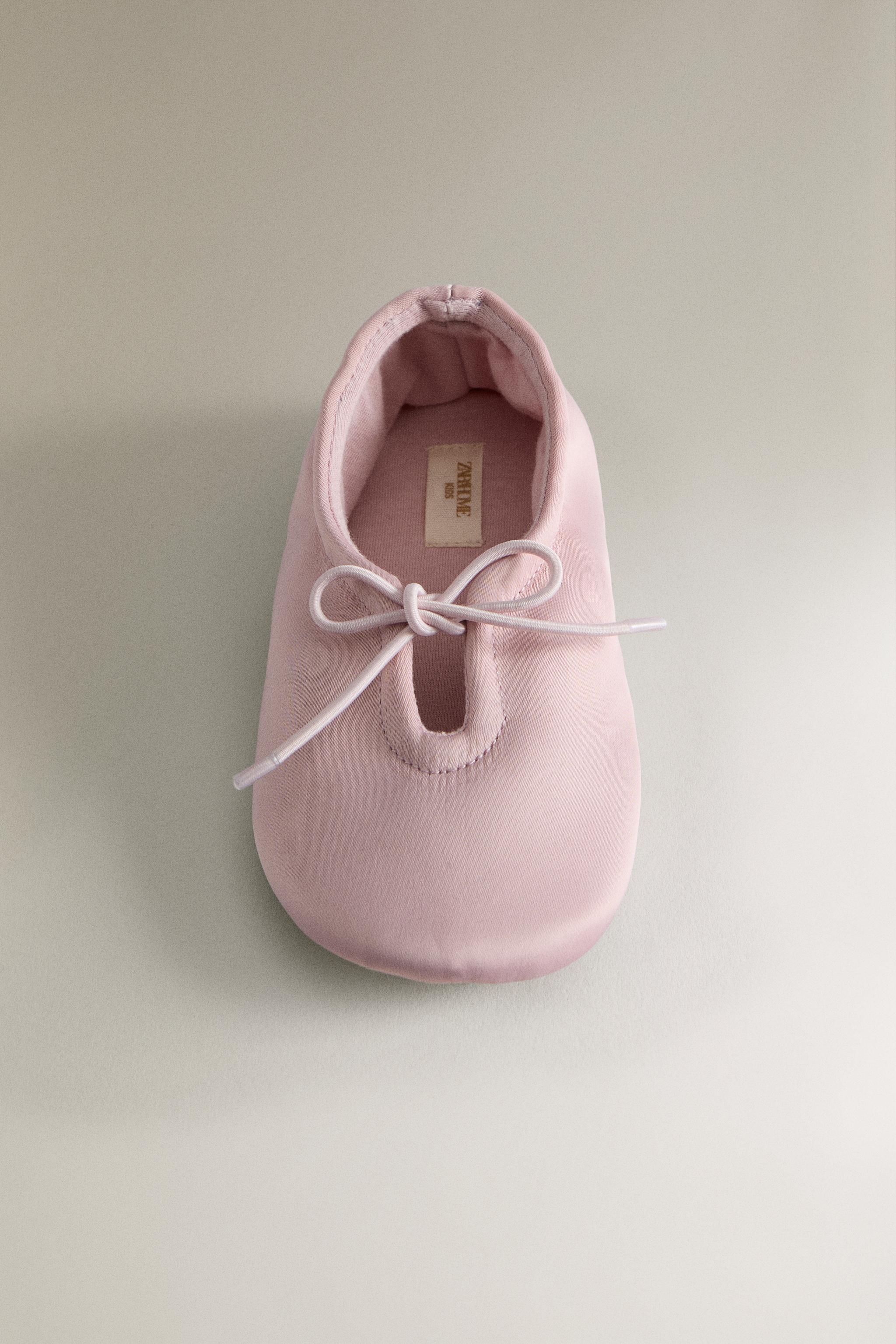 Обувь Zara KIDS' SATEEN BALLET FLATS — фото 5