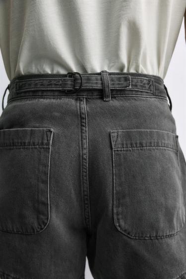 MINI SHORT EN JEAN - Charbon de Zara - Image 6