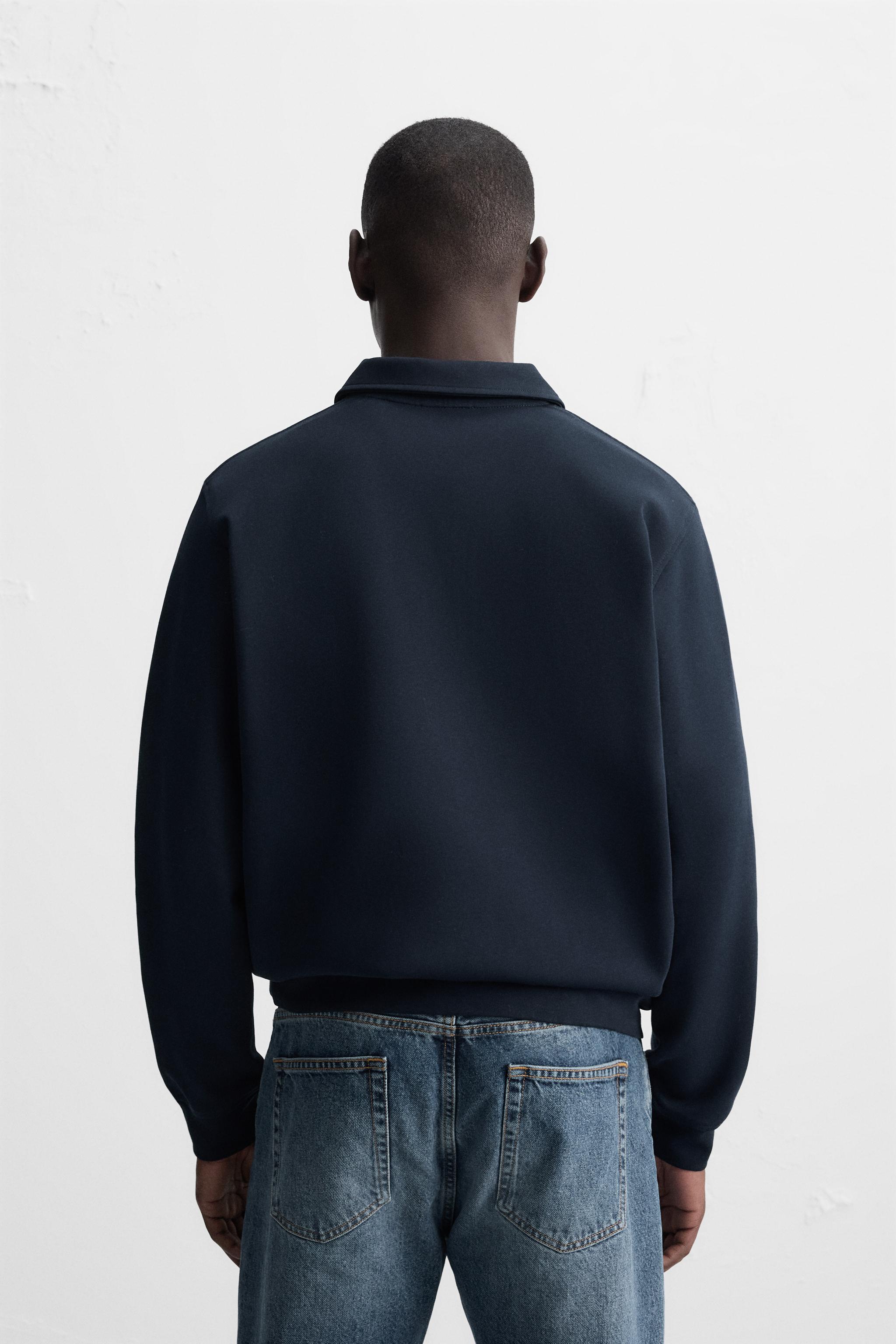 SWEAT POLO INTERLOCK COL ZIPPÉ