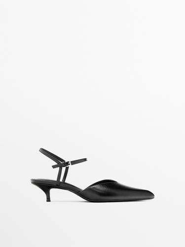 Zapato tacón destalonado - Negro de Zara
