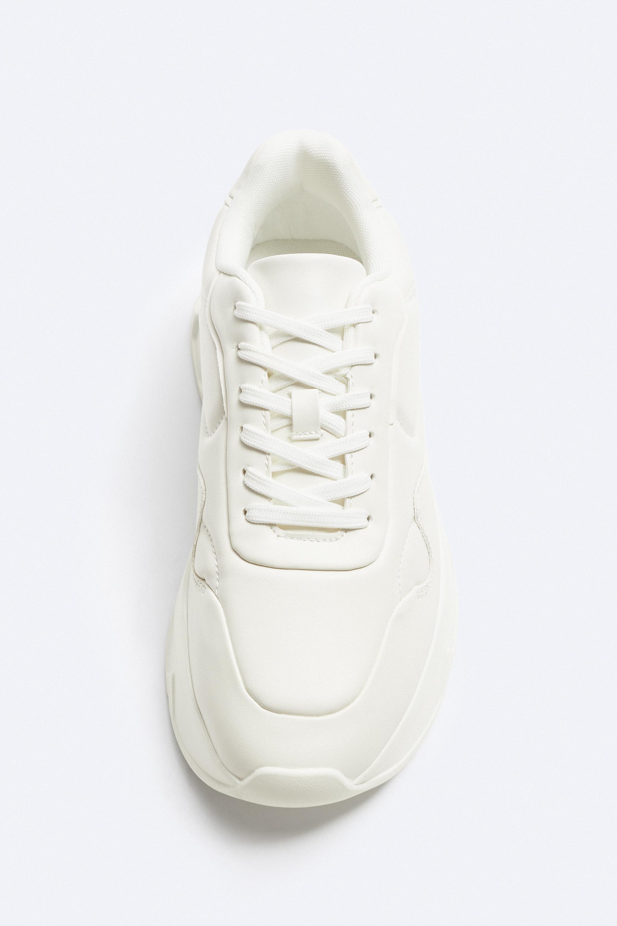 Zara zapatillas blancas discount hombre