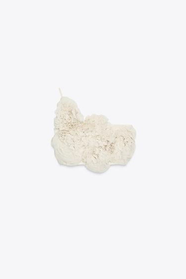FLORAL CROP TOP - Ecru by Zara - Image 5